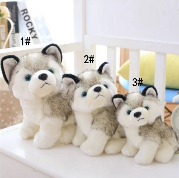 

cute puppy husky stuffed animal puppy rag doll birthday gift for kids, Silver
