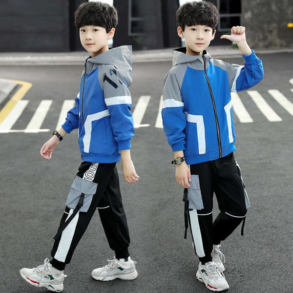 

children's wear boys' spring waybill suit, White
