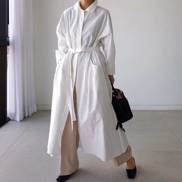 

casual dresses elegant women sundress zanzea autumn lapel neck long sleeve shirt dress office white kaftan solid loose vestido, Black;gray