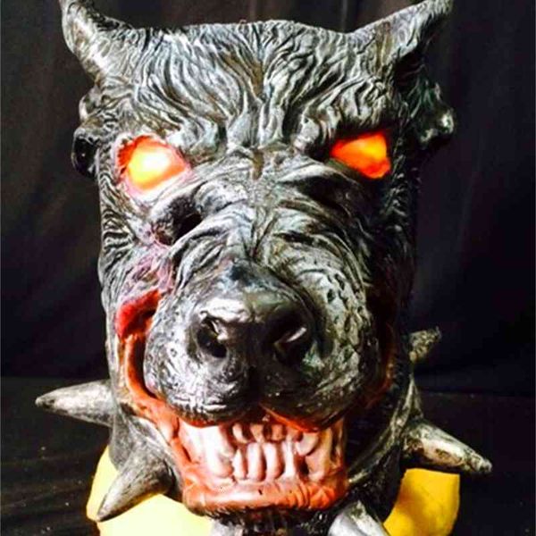 

mask scary wolf dog trick haunted house secret room escape stabbed bar party cos headgear