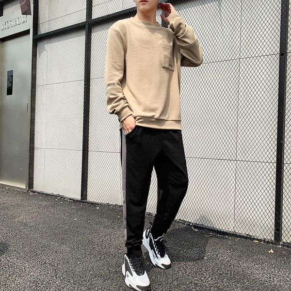 

2021 korean version of the new random sports pack men simple slender design creative jacket drilling, Gray