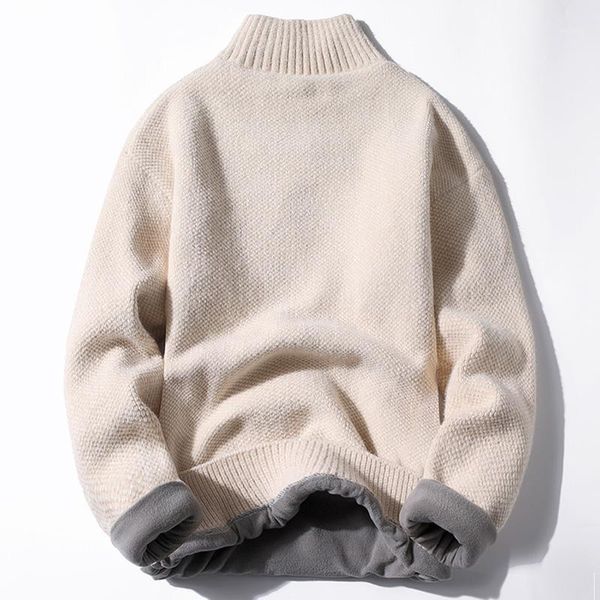 

men's sweaters 2021 men anti-pilling youth slim fit knitting casual trendy coats solid color wool sweater cashmere pullovers clothes, White;black