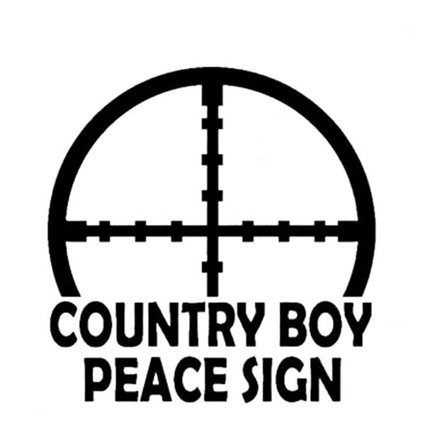 

12.7cm*12.7cm country boy peace sign vinyl decal car boat truck princess reflective decorative car sticker black sliver c8-1259