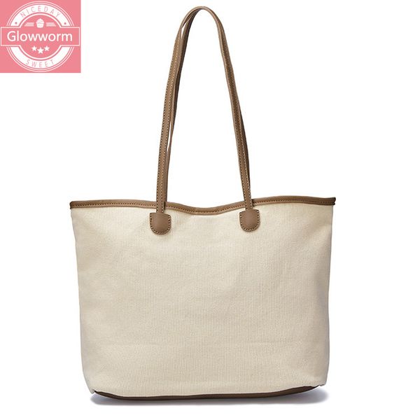 

women canvas shoulder bag large capacity tote cotton fabric handbag big shopping bags patchwork design purse for ladies c0225