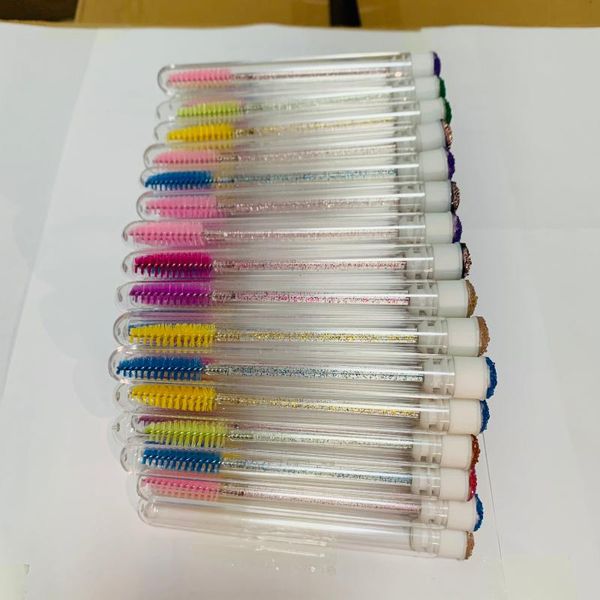 

makeup brushes disposable glitter eyelash mascara empty wands tubes with brush lash