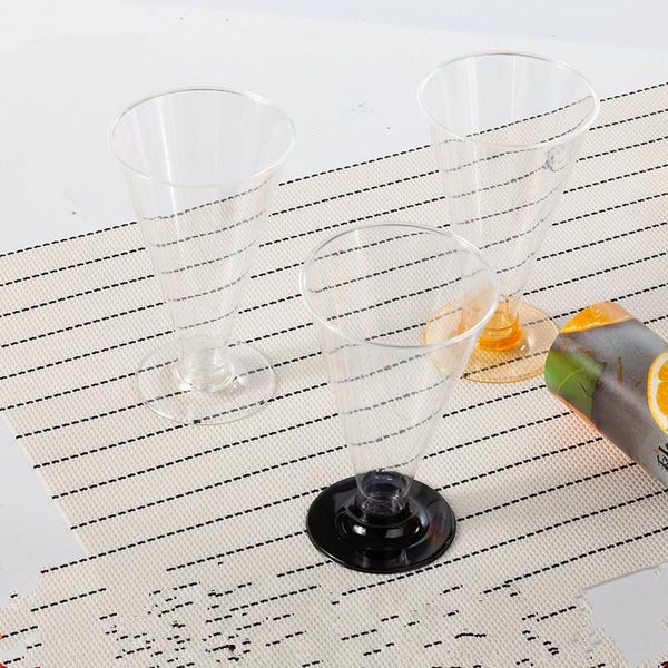 

disposable cups & straws 50pcs transparent dessert ice cream cup 160ml 180ml creative party favor wine beer plastic
