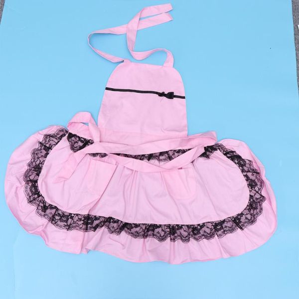 

aprons 1pc apron maid lace waterproof work for ladies girls (+ black)