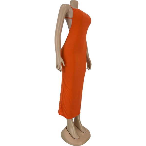 

women summer midi dress sleeveless slash neck strap backless club bodycon dress casual boho street bandage dresses, White