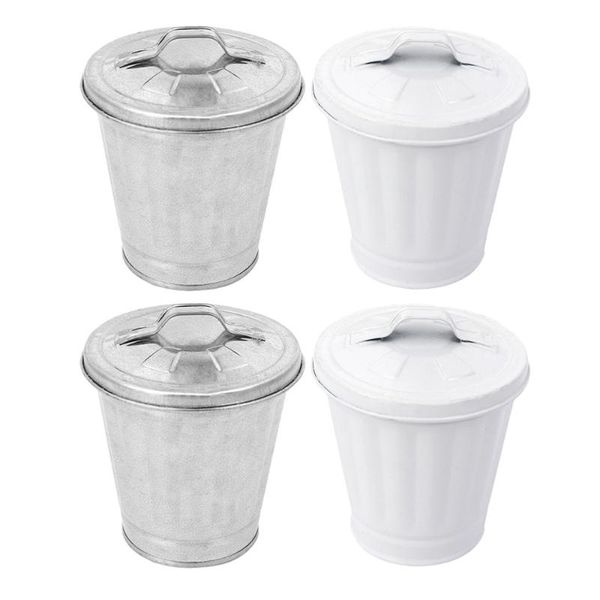 

waste bins 4pcs household garbage recycling container storage bin pot