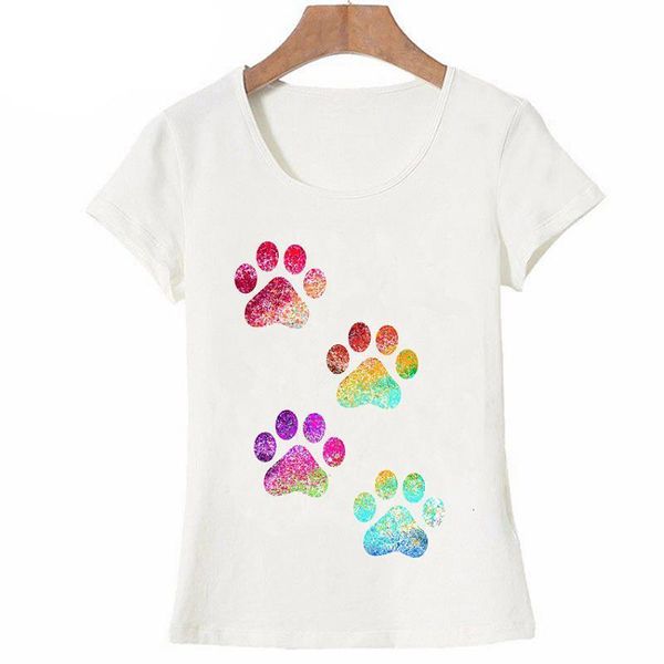 

rainbow paw new summer women t shirt fashion t shirt harajuku tee shirt female t-shirt hipster, White