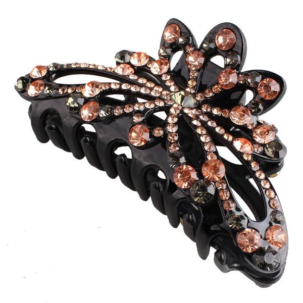 

hair accessories vintage crystal claw flower women clips rhinestone colorful headwear for female hairpin