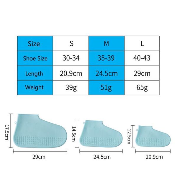 

sile overshoes reusable waterproof rainproof men shoes covers rain boots non-slip washable wear-resistant re jllucs
