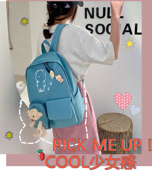 

korean female university schoolbag shoulder harajuku ulzzang high soft girl junior student