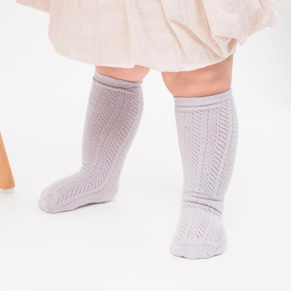 

spring summer new knee high socks for girls socks for children kids loose seamless children mesh ultra-thin, Pink;yellow