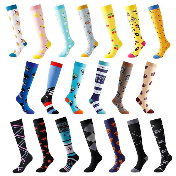 

men's socks compression 20-30 mmhg knee high fit for varicose veins edema diabetes nursing pregnancy blood circulation, Black