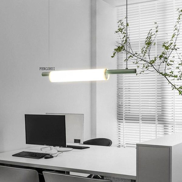 

modern minimalist white wrought iron led pendant lamp nordic tube pendant lights office bedroom dining room loft hanging lamp