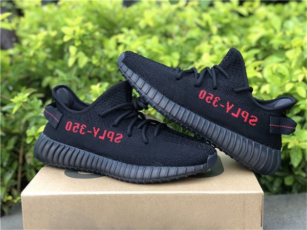 

2021 est originals v2 black red core black cp9652 kanye west man woman outdoor shoes sports sneakers with original box 36-47.5