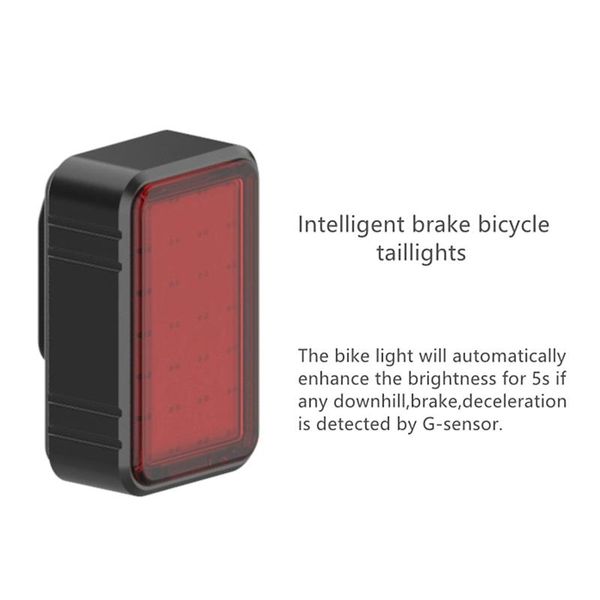 

usb rechargeable led bike flash tail rear light cycling 100lm bicycle taillight