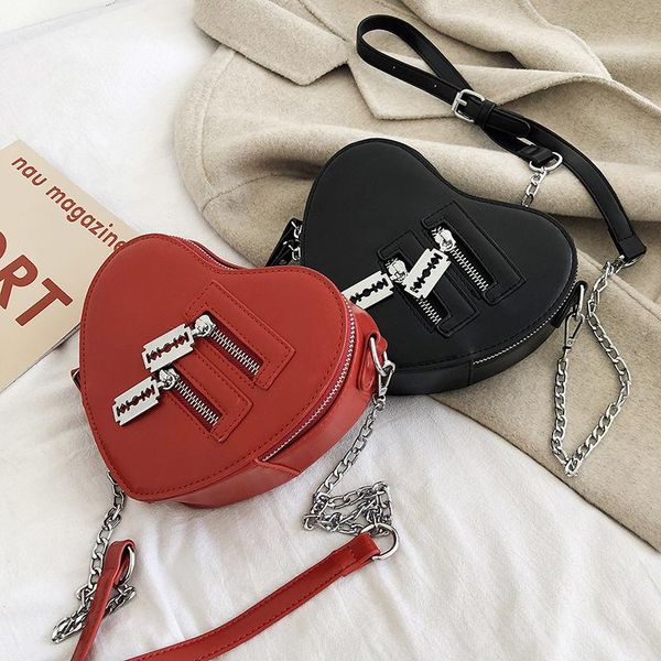 

evening bags women purses and handbag fashion red love heart shape shoulder bag chain crossbody ladies purse clutch