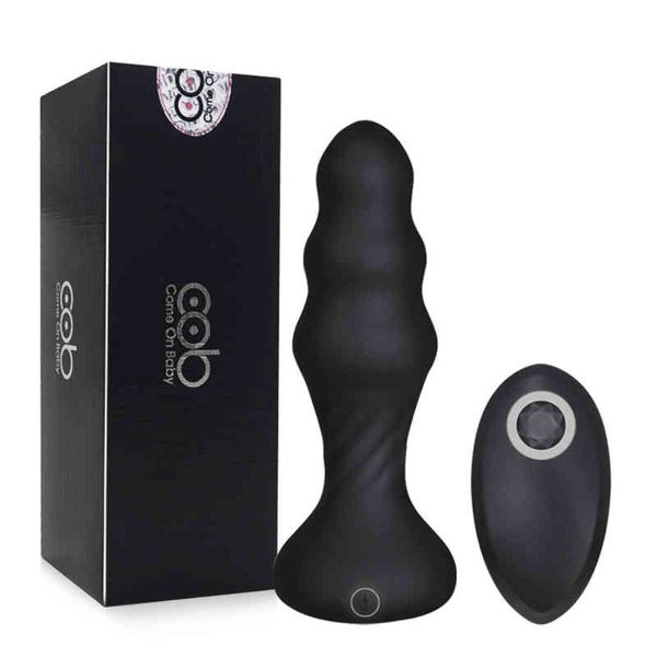 Nxy anal brinquedos plug chocante para homens massageador de próstata controle remoto masturbadores mulher dildo anus vibradores dispositivos de colisão sexo 1218