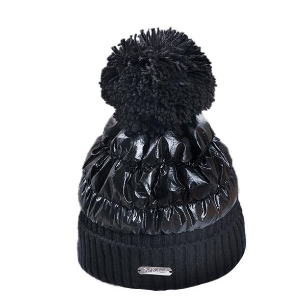 

beanies women winter fashion sweet cute hedging cap velvet wool hat student hair ball caps warm double waterproof knit