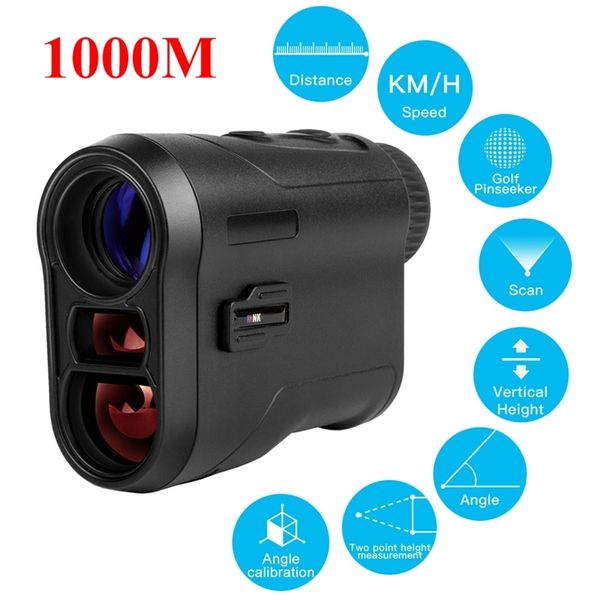 600m / 1000m laser rangefinder medidor de distância monocular telescópio para caça de golfe range finder com medição de ângulo 210728