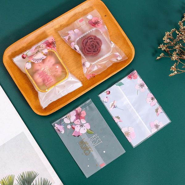 

gift wrap aq 100pcs/lot colorful osmanthus blossoms transparent frosted splicing pattern mid-autumn festival moon cake machine sealing bag