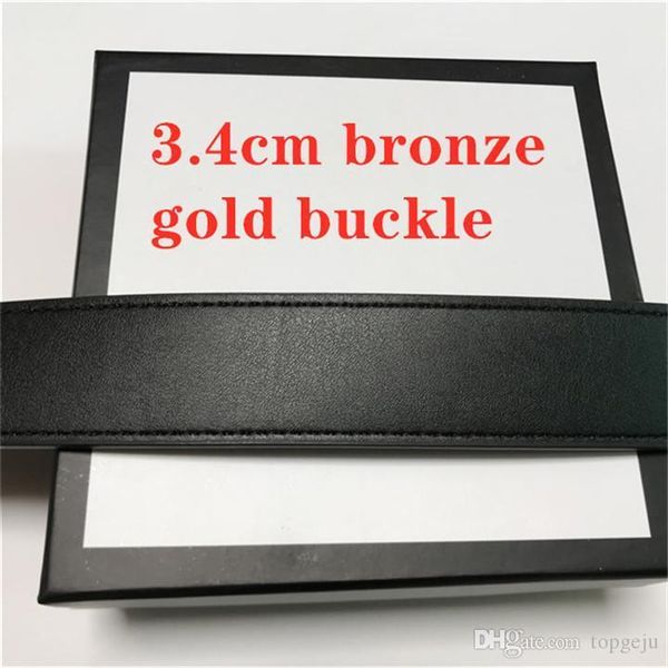

2022 fashion big buckle genuine leather belt with box designer belts men women new mens belts aa40, Black;brown