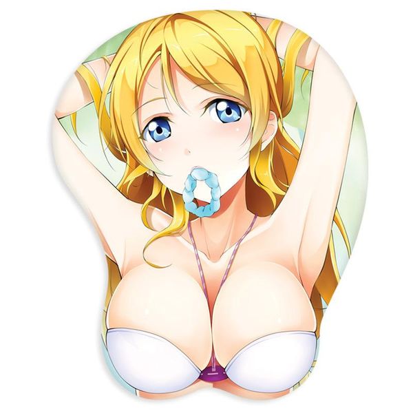 

mouse pads & wrist rests 3d three-dimensional beauty silicone pad support two-dimensional animation chest