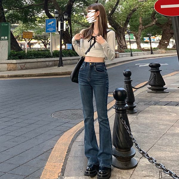 

2021 high waist loose comfortable jeans for women wide leg pants elastic fashion boyfriend style denim trousers plus size ins, Black;white