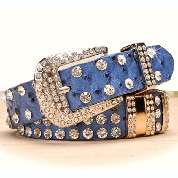 

belts luxury designer crystal pin buckle belt women dress strap for jeans accessory adjust length waistband bt004, Black;brown