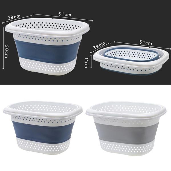 

collapsible laundry hamper basket clothes storage bag washing bin in plastic