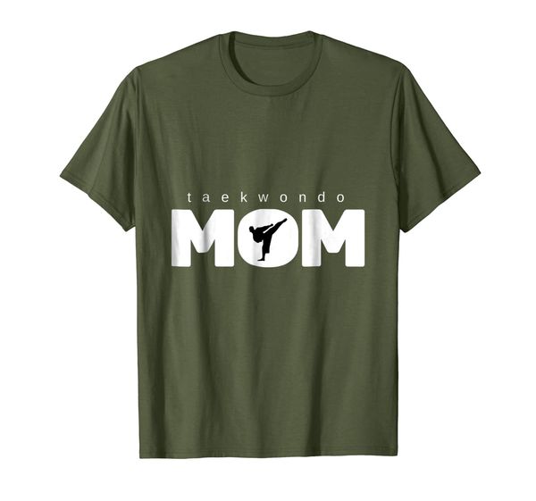 

taekwondo mom t-shirt, White;black