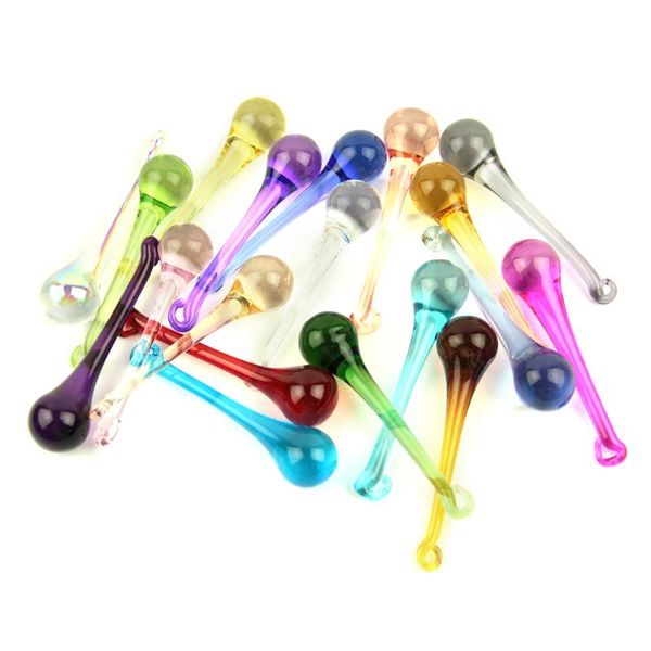 

2pcs/lot mixed colors crystal glass raindrop prism pendant for hanging chandelier parts
