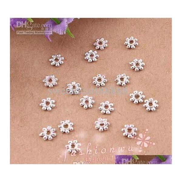 

2000pcs/lot silver plated daisy spacer beads spacers 4mm jewelry findings & components je jllbaq yy_dhhome, Bronze;silver