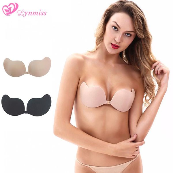 

bras women's invisible bra slim strapless underwear ladies chest sticker gather lingerie silicone breathable, Red;black