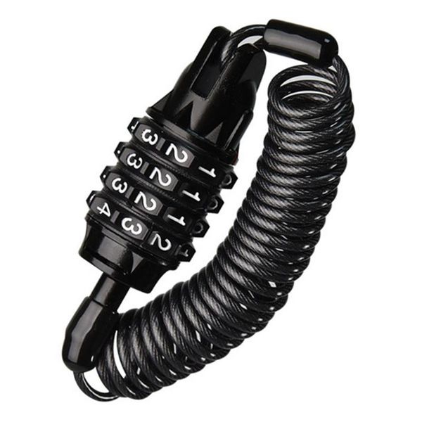 

bike locks code password combination lock cable with 4-digit padlock for motocycle gear helmet bicycle safety