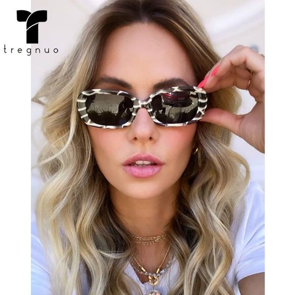 

sunglasses tregnuo 2021 modern retro glasses women square zebra pattern fashion street s dirve eyewear uv400, White;black