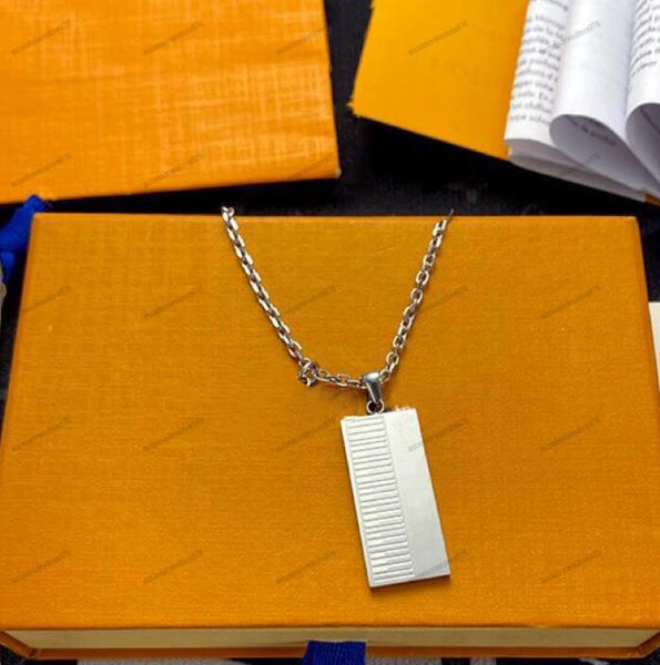 

10 style necklace 316l titanium steel engraved letter 18k plated gold necklaces with single heart punk pendant linka, Silver