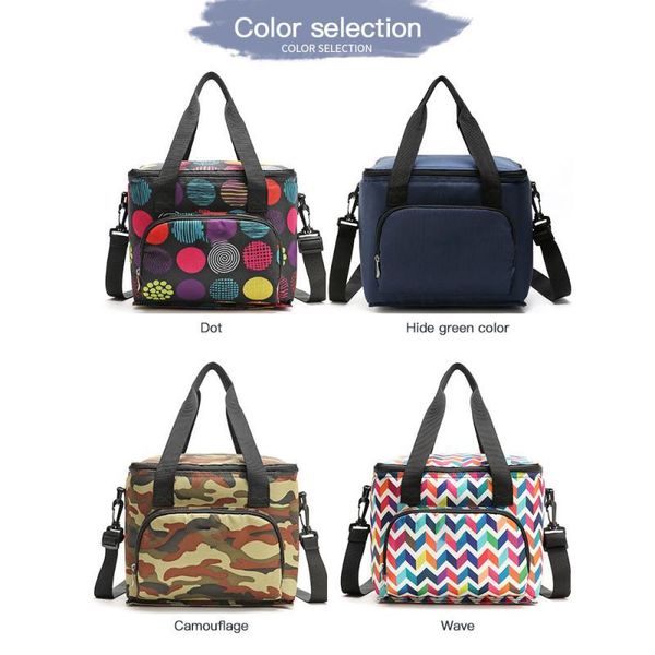 

storage bags 10l lunch bag for kids food container students outdoor camping insulation hand-held aluminum foil thermal