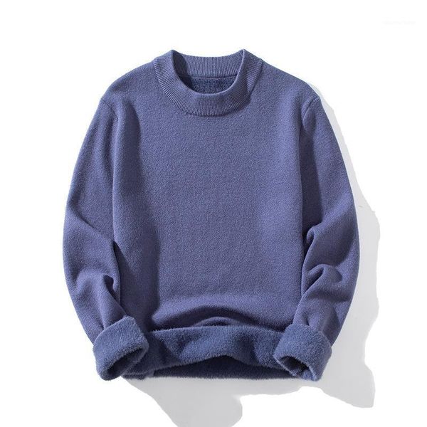 

men's sweaters korean slim male warm o-neck pullovers bottoming sweater solid color fashion plus fleece men long sleeves, White;black