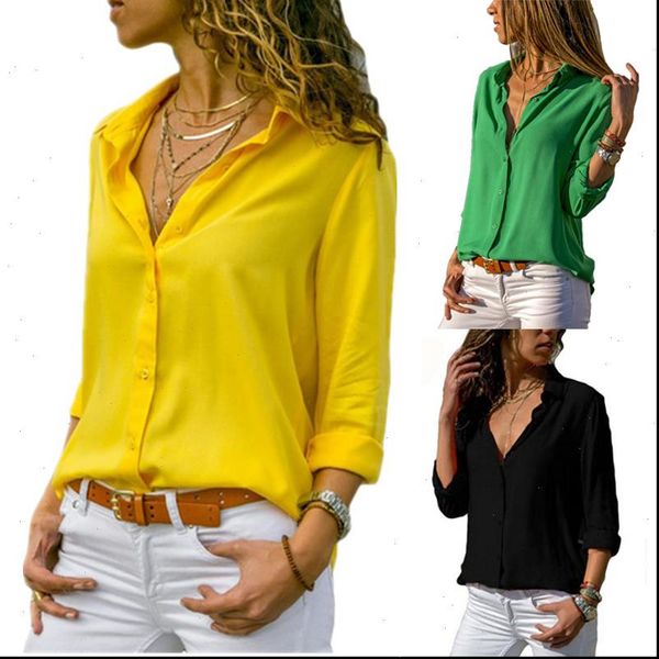 

fashion long sleeve plus size shirts for women and blouses female summer 2021 red black white chiffon tunic 3xl