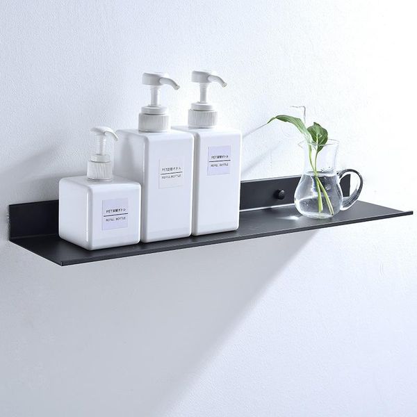

bathroom shelves wall mount space aluminum matte black square bath shower shelf storage holder rack for shampoo soap 30/40/50cm