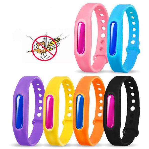 Anti mosquito anel à prova dwaterproof água doces geléia cor mosquito repelente banda pulseiras crianças silicone mão pulso banda sn2373