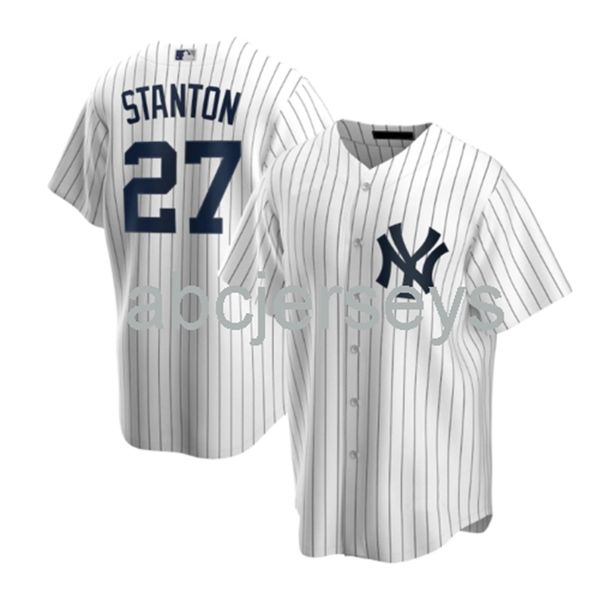 

giancarlo stanton #27 white aop baseball jersey xs-6xl, Black