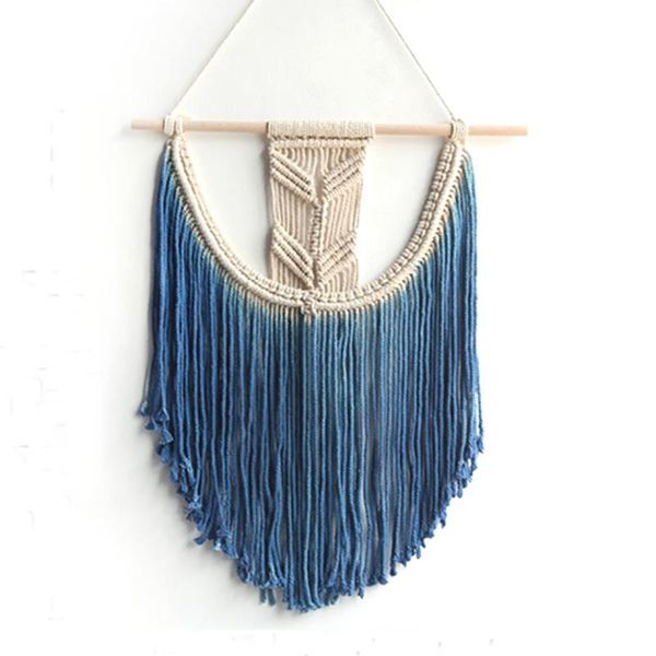 

tapestries 6 colors macrame wall hanging tassel tapestry decoration hand-woven cotton home decor habitacion adolescente boheme casa