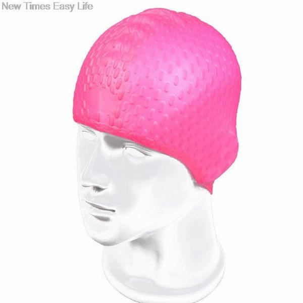 

flexible sile waterproof long hair ears protection swim pool water sports waterdrop swimming cap hat for men wome qylmwn