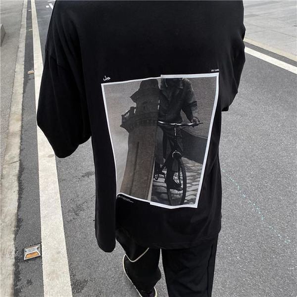 

2021 new t shirt men women illustration print tees casual oversized song for the mute t-shirts m6ym, White