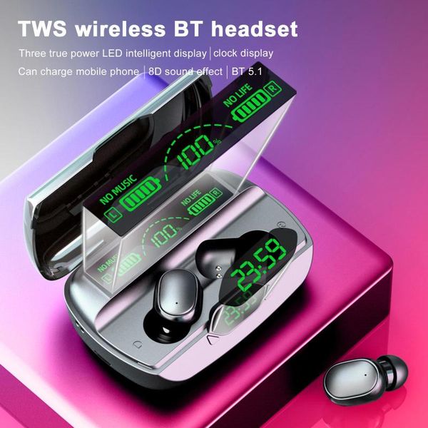 

g6 tws wireless headphones bluetooth earbuds with sports waterproof headset charging case for all smart phones