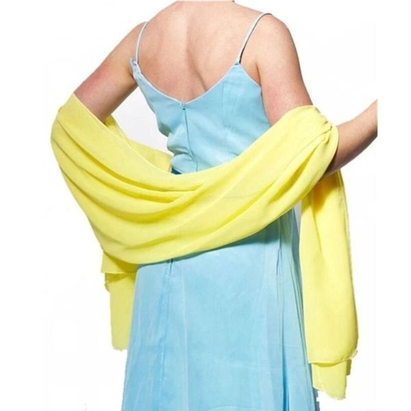 

wraps & jackets 2meters chiffon wedding bridal shawl wrap scarf accessories, White